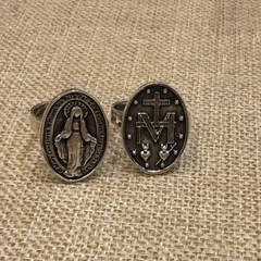 Anillo MILAGROSA OVALADO- plata 22X16mm