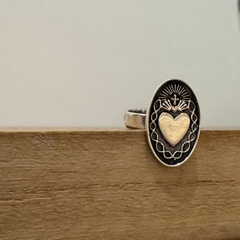 Anillo DETENTE - plata 21x18 mm