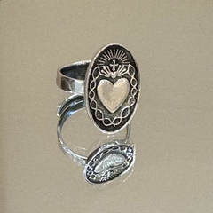 Anillo DETENTE - plata 21x18 mm