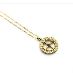 CROCE- collar medalla dorada 25mm