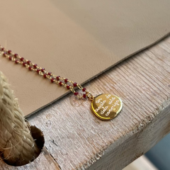 LETI - Personalized necklace with 17mm gold medal