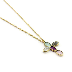 CIRI - Gold Cross Necklace 18x13mm