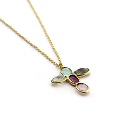 CIRI - Gold Cross Necklace 18x13mm