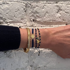 AUDERE DOR - Golden rosary knotted bracelet