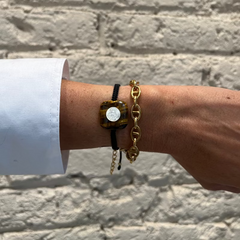 VIRGEN MILAGROSA - pulsera piedra macramé