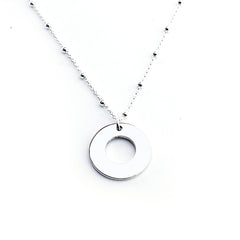 EMMA - collar personalizable donut plata 20mm