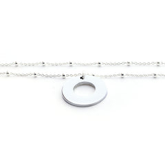 EMMA - collar personalizable donut plata 20mm