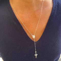 VIRGEN GUADALUPE - Collar rosario de plata