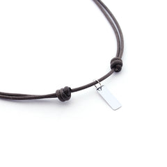 MATEO- collar personalizable plata 5x10mm