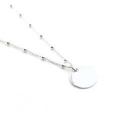 CERES - Collar personalizable medalla plata 17mm