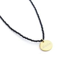 ANGI - Collar personalizado medalla dorada 15mm