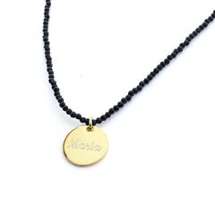 ANGI - Collar personalizado medalla dorada 15mm