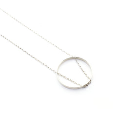 GRETA - silver necklace hoop 40mm