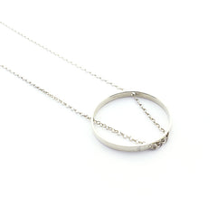 GRETA - silver necklace hoop 40mm