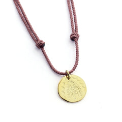 VIRGEN DE GUADALUPE DOR - collar medalla dorada 21mm