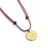 VIRGEN DE GUADALUPE DOR - collar medalla dorada 21mm