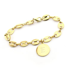 PATI - pulsera calabrote personalizable medalla dorada 17mm