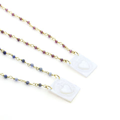 DETENTE NÁCAR DOR - Collar piedras naturales