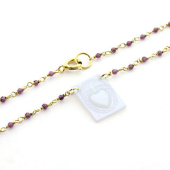 DETENTE NÁCAR DOR - Collar piedras naturales