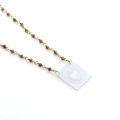 DETENTE NÁCAR DOR - Collar piedras naturales