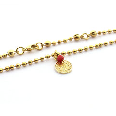 SAN BENITO - pulsera dorada medalla 9mm