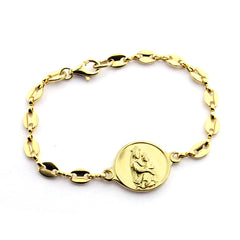 Escapulario CARMELO DOR - pulsera calabrote medalla personalizable dorada 18mm