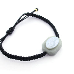 VIRGEN DEL CARMEN - pulsera piedra macramé