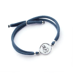 CARMELO scapular - 14mm silver medal bracelet with elastic