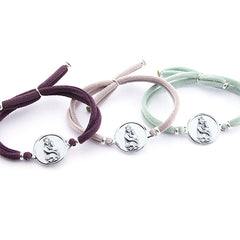 CARMELO scapular - customizable 18 mm silver medal bracelet with elastic