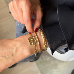 CASA DE ORO scapular - 16x17mm gold medal bracelet with chain