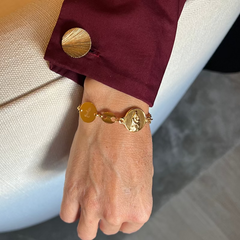 Escapulario CARMELO DOR - pulsera personalizable 18mm con medallas doradas