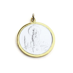 VIRGEN DEL PILAR - medallón personalizable 28mm para el RAMO DE NOVIA