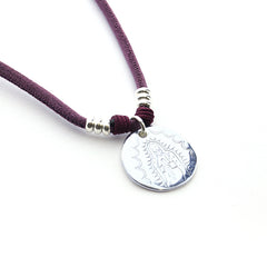 VIRGEN DE GUADALUPE - collar medalla plata 21mm