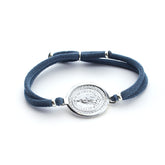VIRGEN DE GUADALUPE OVA - pulsera medalla plata 20x25mm