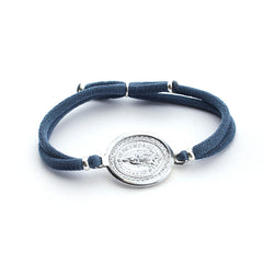 VIRGEN DE GUADALUPE OVA - pulsera medalla plata 20x25mm