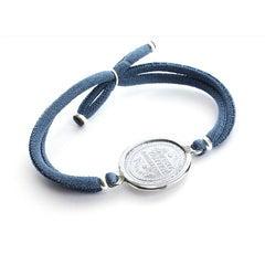 VIRGEN DE GUADALUPE OVA - pulsera medalla plata 20x25mm