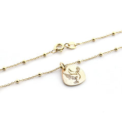 ESPÍRITU SANTO - collar dorado paloma 10mm