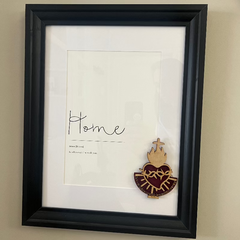 SAGRADO CORAZÓN -Madera y fieltro 9X13cm