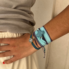 DETENTE COR BICO - pulsera medalla plata 12mm