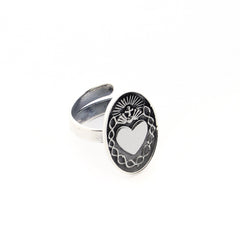 Anillo DETENTE - plata 21x18 mm