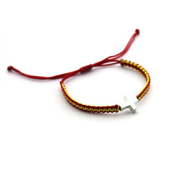 TEA España - pulsera personalizable cruz plata 10x13mm