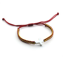 TEA España - pulsera personalizable cruz plata 10x13mm