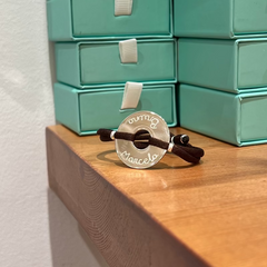 LAVENDER - pulsera personalizable donut plata 30mm