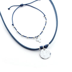 Conjunto GABRIELA - collar y pulsera plata