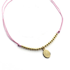 VIRGEN GUADALUPE BOLITAS DOR - collar medalla 11x9mm