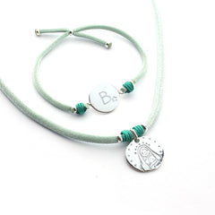 CANDELA set - scapular necklace and bracelets