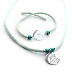 CANDELA set - scapular necklace and bracelets