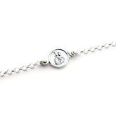 Escapulario CARMELO - pulsera medalla de plata 14mm con cadena