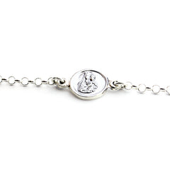 Escapulario CARMELO - pulsera medalla de plata 14mm con cadena