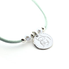 VIRGIN RAYITAS - 21mm silver medal necklace